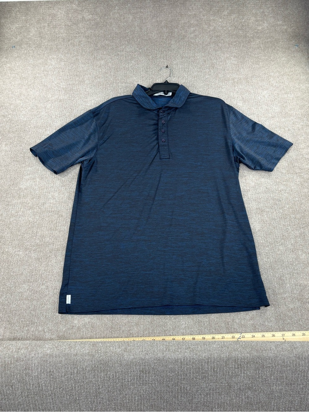 Cariloha Bamboo Polo Shirt Mens XL Navy Blue Logo Stretch Soft Breathable